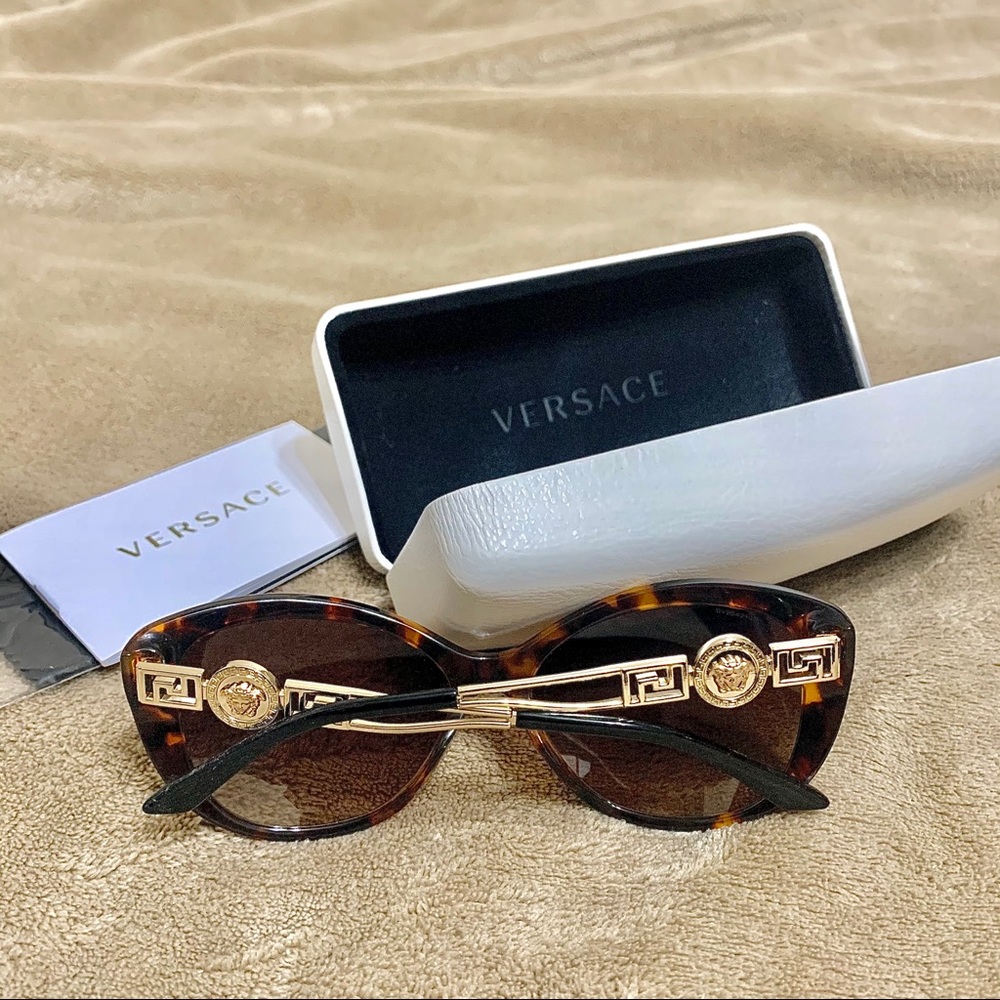 Versace Havana Brown Gradient Cat Eye Sunglasses - Picture 2 of 9